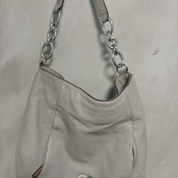 Michael Kors Soft Gray Leather Hobo - Picture 12 of 12